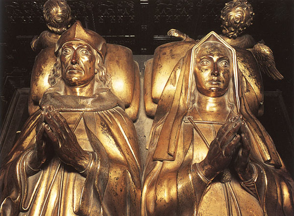Efígies de Henrique VI e Elizabeth de York.