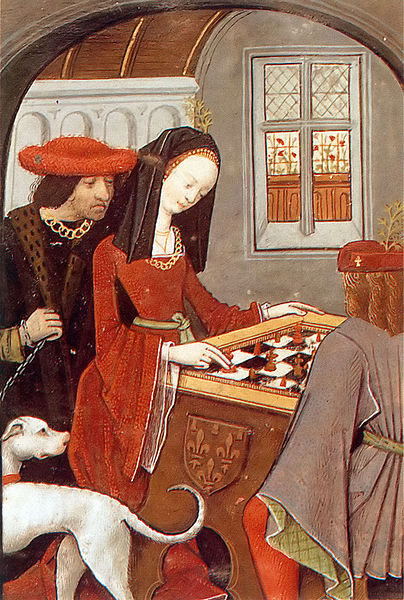 Charles d'Angoulême e Luísa de Savóia jogando Xadrez.