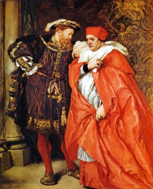 Henrique VIII e Cardeal  Wolsey.